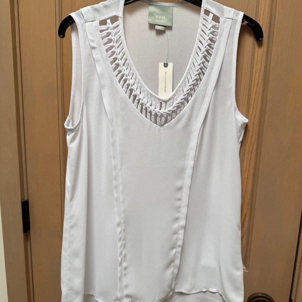 Anthropologie White Maeve Top  - New with Tags - Sz XS
